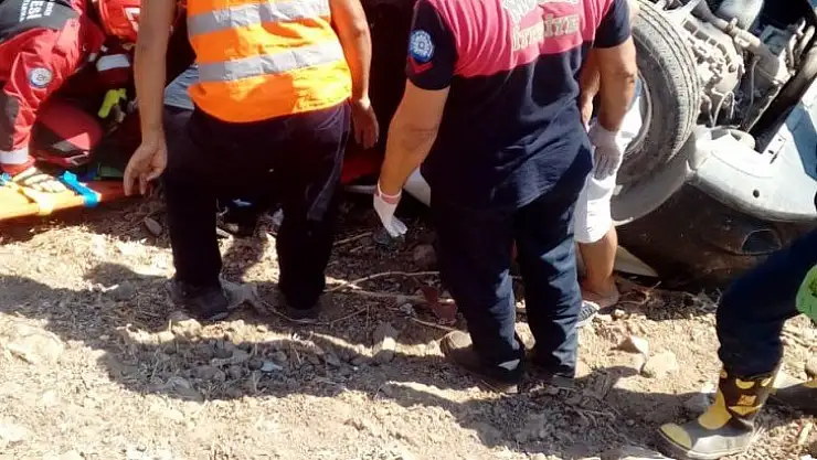 Fethiye'de otomobil takla attı: 1 yaralı
