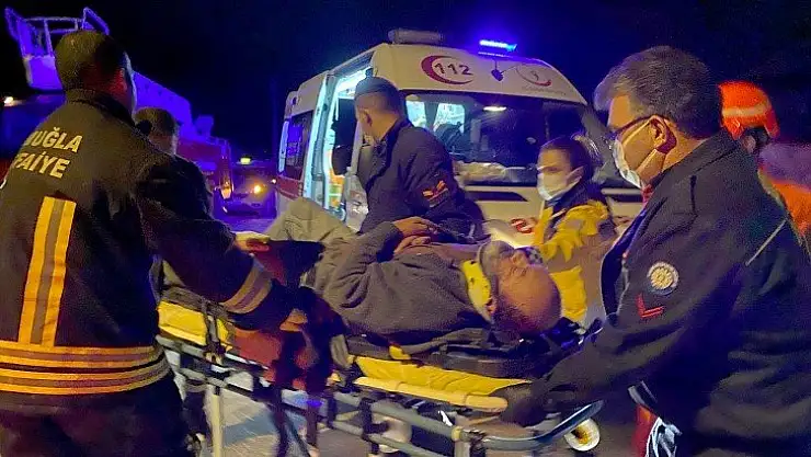 Fethiye'de takla atan otomobilin sürücüsü yaralandı