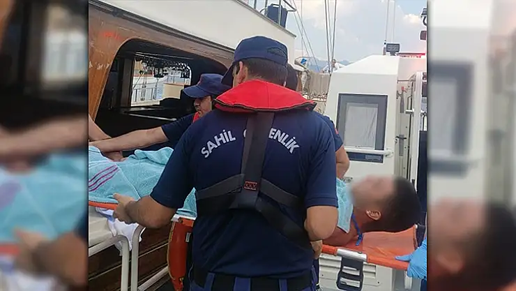 Fethiye'de Teknede Yaralanan İki Vatandaşa Sahil Güvenlikten Tıbbi Tahliye