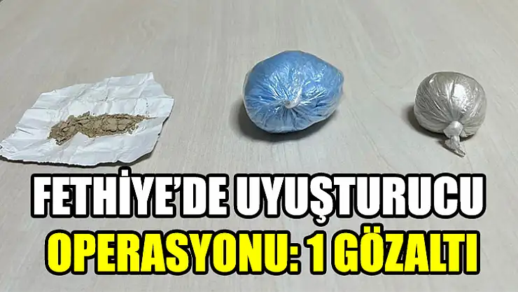 Fethiye'de Uyuşturucu Operasyonu: 1 Gözaltı