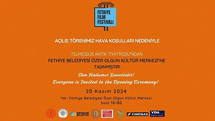 Fethiye Film Festivali Etkinlikleri'nde Mekan Değişikliği