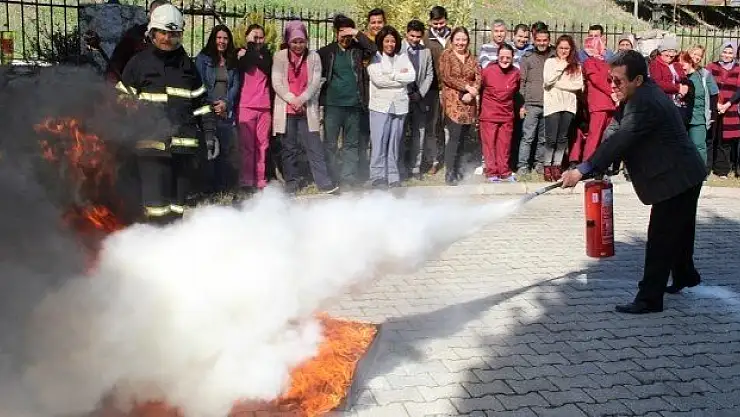Fethiye  Huzur  Evinde  Yangın Tatbikatı