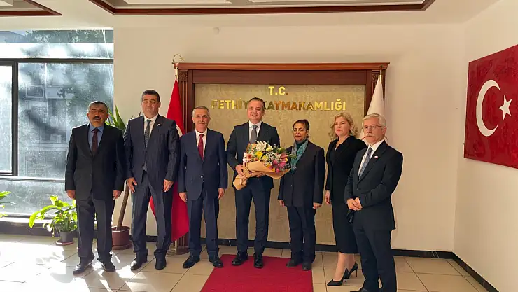 Fethiye Milli Eğitim Müdürü Kaya'dan, Kaymakam Akkaya'ya Öğretmenler Günü ziyareti