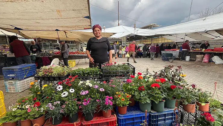 Fethiye Salı Pazarı'nda çiçekçi Zeynep Yaşar, kazancından memnun! Güncel çiçek fiyatları..