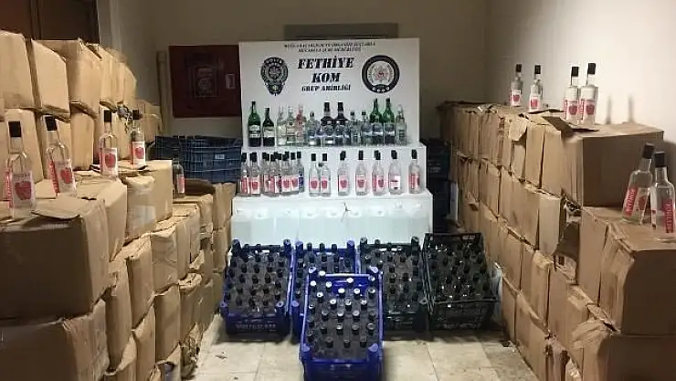 Fethiye'de sahte içki operasyonu