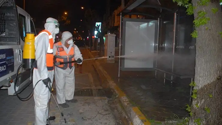 Fethiye'deki 86 Durak İkinci Kez Dezenfekte Edildi