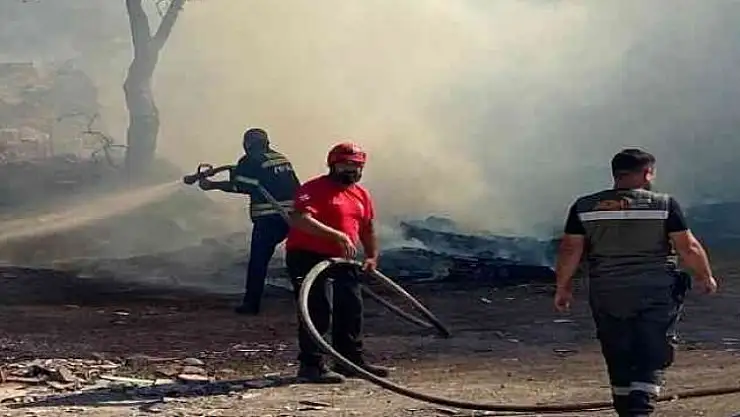 Fırında çıkan yangın, makilik alana sıçradı