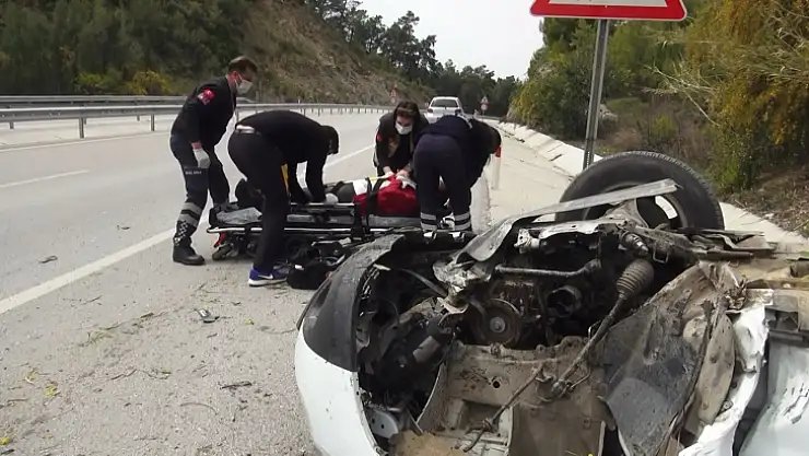 Göcek mevkiinde meydana gelen kazada sürücü yaralandı