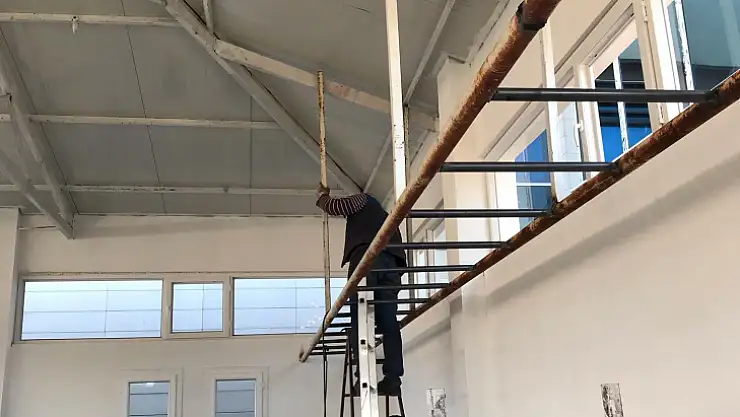 Güreş salonunda çalışmalar bitti