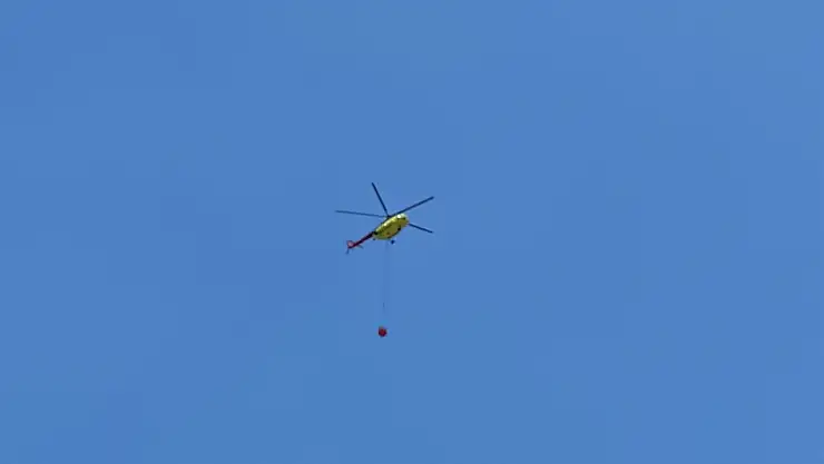 Karagözler'de korkutan yangın