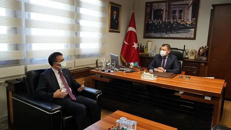 Kaymakam Arslan'dan Başkan Tokat'a veda ziyareti