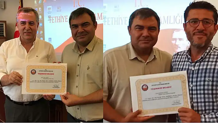 KAYMAKAM BALCI, BAŞKAN ÇIRALI VE KÖKTEN'E TEŞEKKÜR BELGESİ TAKTİM ETTİ