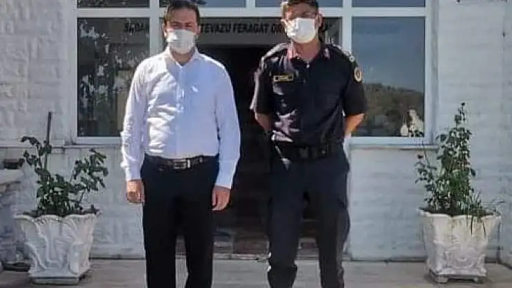 Kaymakam Fırat'tan Yeni Jandarma Komutanı Çiçek'e ziyaret