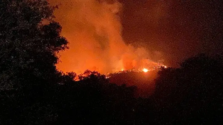Kıyıkışlacık Gürçamlar bölgesindeki yangın Kazıklı'ya doğru ilerliyor