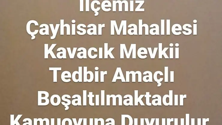 Köyceğiz'de tedbir amaçlı tahliye
