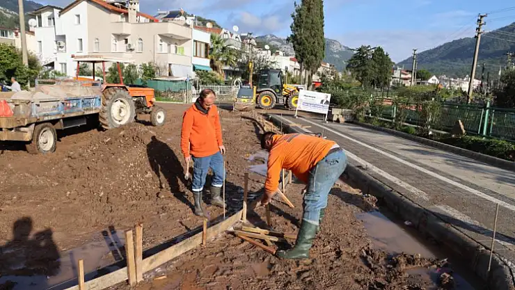 Marmaris Beldibi'ndeki parkta çalışmalar sürüyor