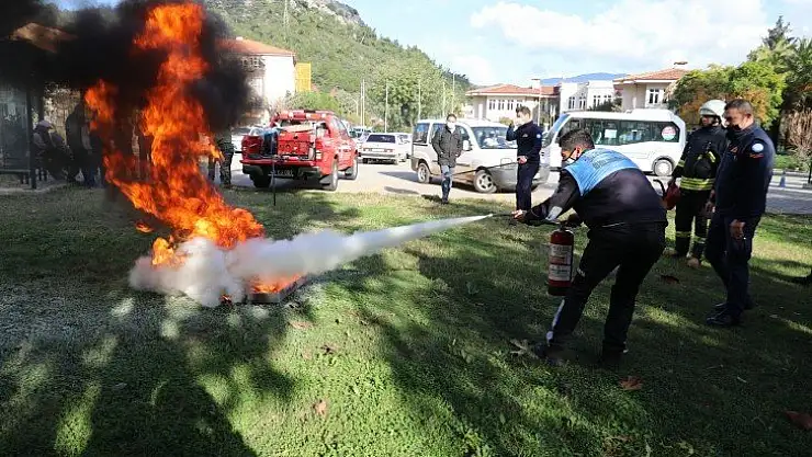 Marmaris Belediyesi'nde yangın tatbikatı