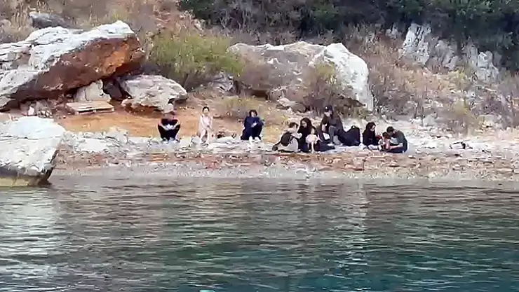 Marmaris Namlıalan Koyunda 7 Düzensiz Göçmen Yakalandı