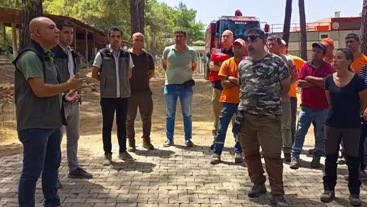 Marmaris Orman İşletme Müdürlüğü'nden arama kurtarma ekiplerine yangın eğitimi