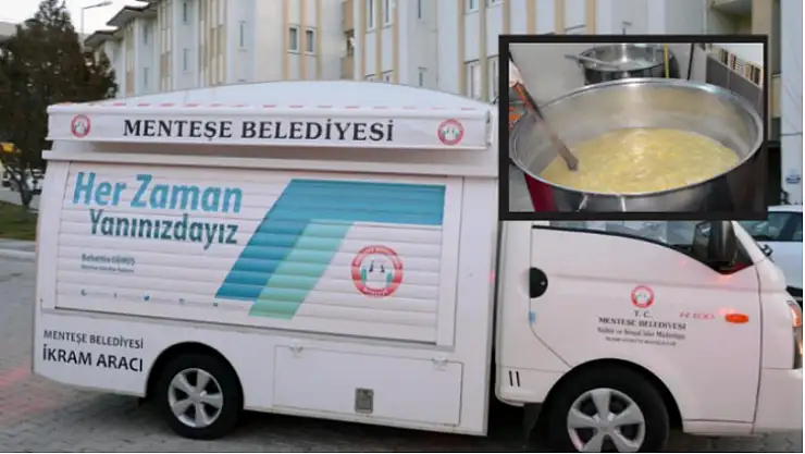 Menteşe Belediyesi'nden öğrencilere sıcak çorba ikramı
