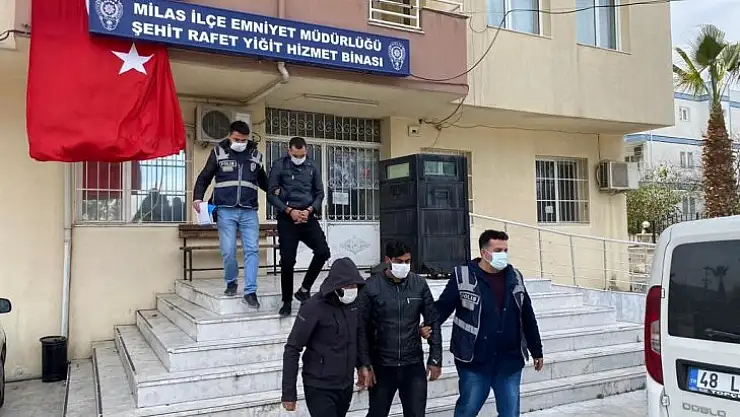 Milas'ta akaryakıt ve akü hırsızları yakalandı