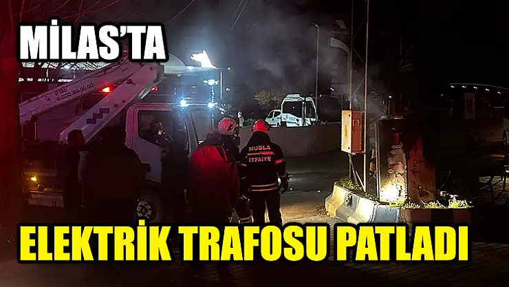 Milas'ta Elektrik Trafosu Patladı