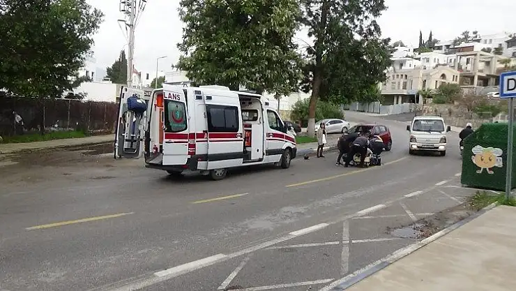 Motosikletle virajı alamadı, hastanelik oldu