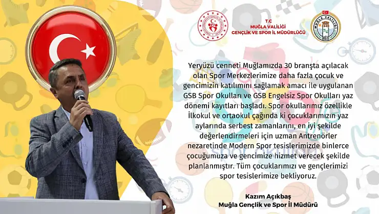 Muğla'da spor okulları yaz dönemi kayıtları başladı