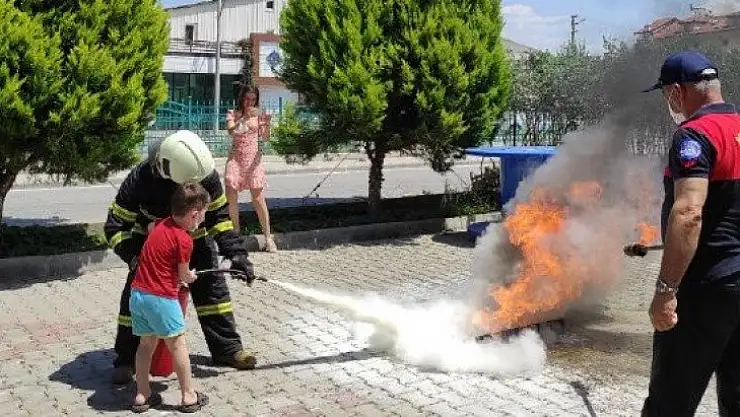 Nursel Özdemir'de yangın tatbikatı