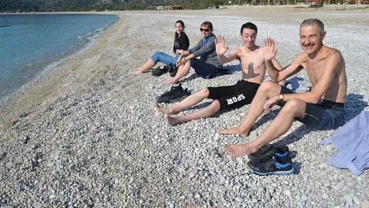 Ocak ayında denize girdiler