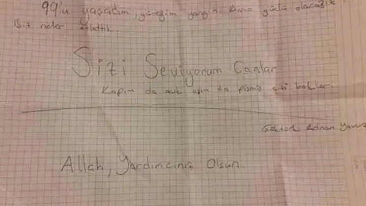 ÖĞRENCİLERİN NOTLARI DUYGULANDIRDI 