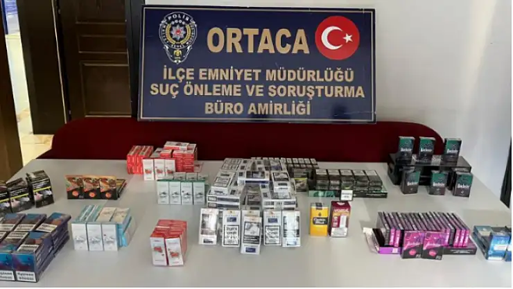Ortaca'da bandrolsüz sigara ele geçirildi