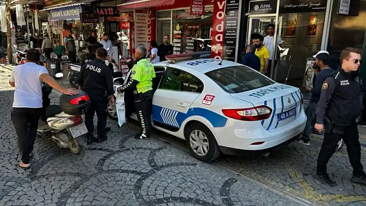 Polisin 'Dur' ihtarına uymayan sürücü kaza yaptı