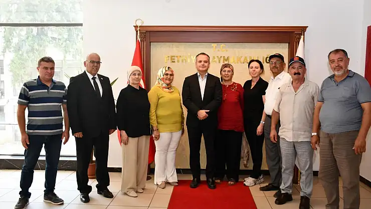 Şehit Aileleri ve Gaziler Derneği, Fethiye Kaymakamı'nı Ziyaret Etti