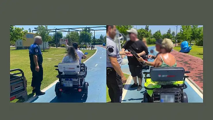 Şehit Fethi Bey Parkı'nda Motorlu Araç Denetimi Yaptı