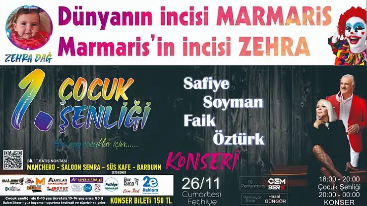 SMA HASTASI ZEHRA BEBEK İÇİN FETHİYE'DE BAĞIŞ KONSERİ DÜZENLENİYOR