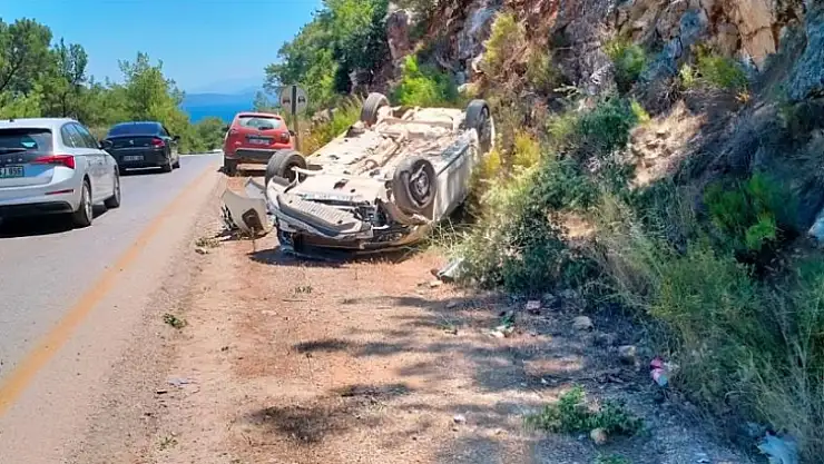 Takla atan otomobilden dışarı fırlayan sürücü kurtarılamadı