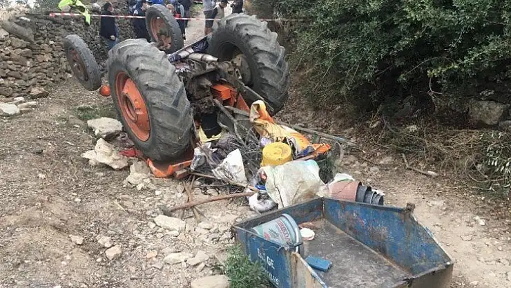 Takla atan traktör karı kocayı hayattan kopardı