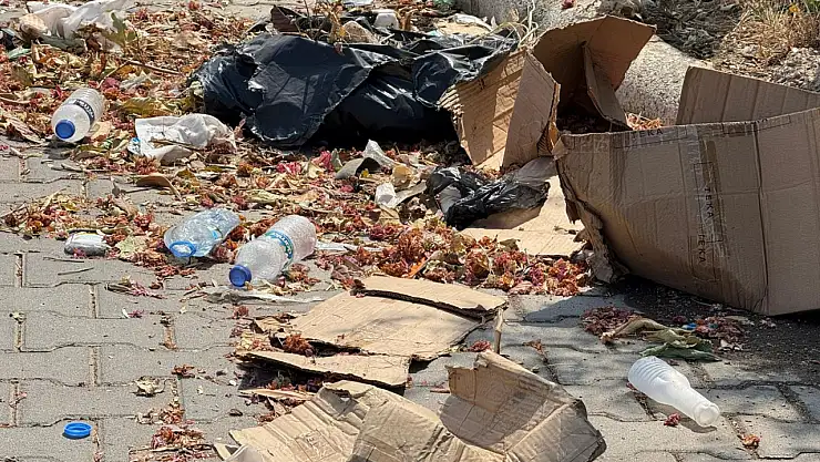 Taşyaka Mahallesi'nde dikkat çeken çöp birikintisi