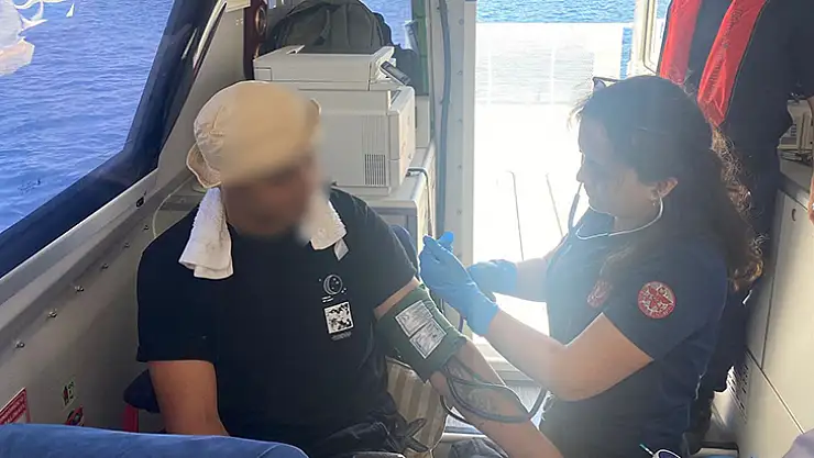 Teknede Yaralanan Vatandaşa Tıbbi Tahliye