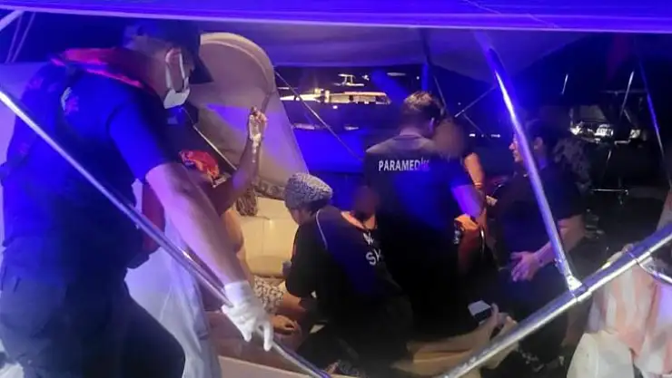 Ticari yatta rahatsızlanan vatandaşa tıbbi tahliye