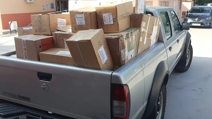 Toplanan yardımlar İzmir'e gönderildi