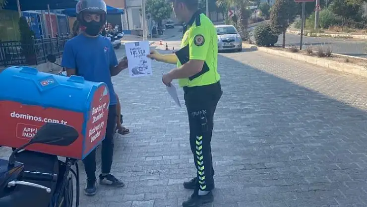 Trafik ekiplerinden motosiklet sürücülerine yönelik uygulama