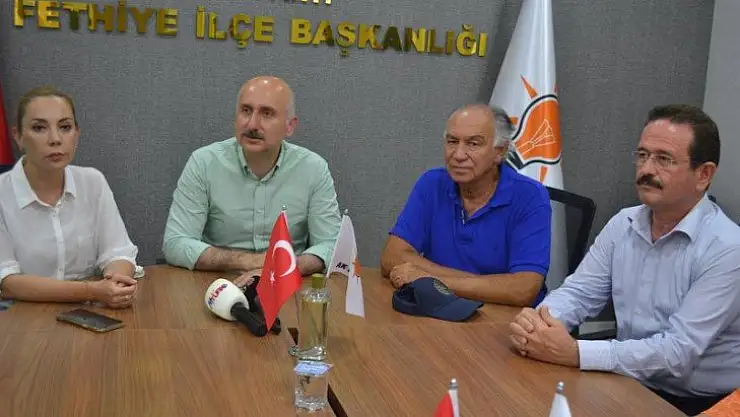 Ulaştırma Bakanı Karaismailoğlu, AK Parti Fethiye teşkilatını ziyaret etti