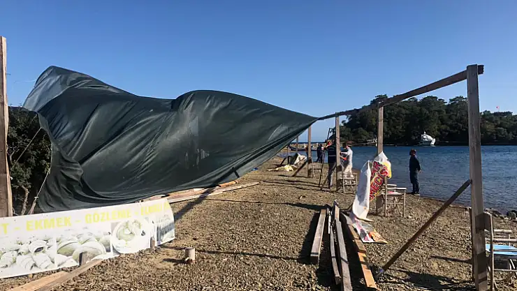 Yassıca adasında tespit edilen kaçak yapı yıkıldı