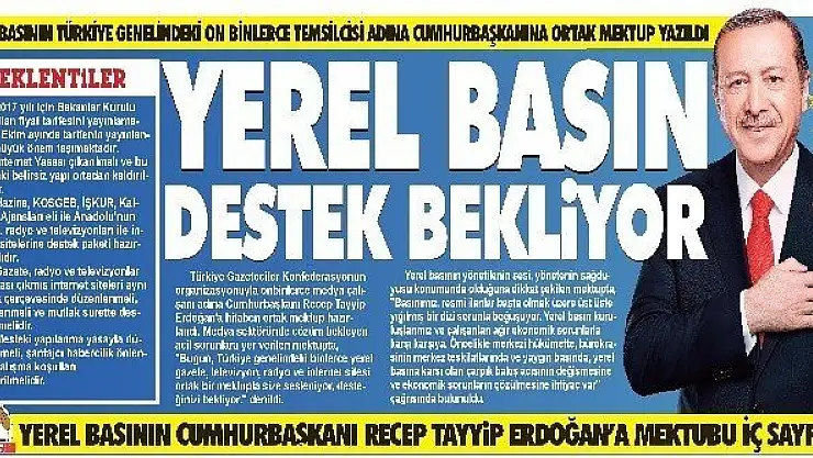 YEREL BASIN DESTEK BEKLİYOR