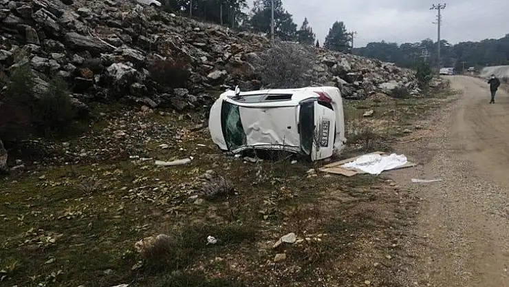 Yılanlı dağında kaza: 1 yaralı