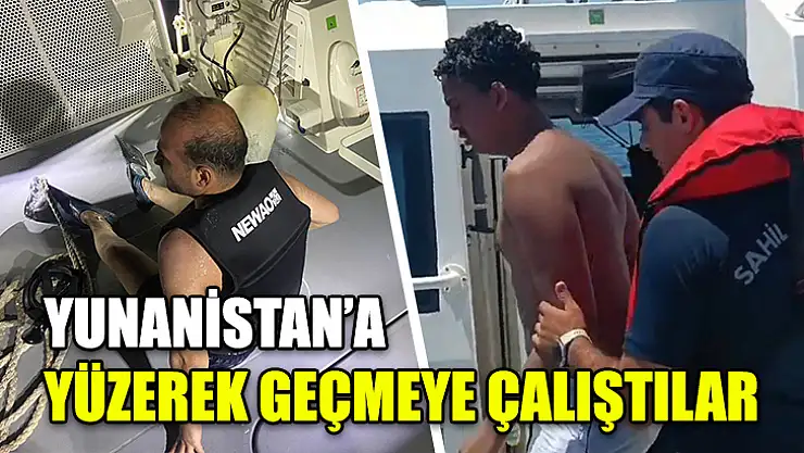 Yunanistan'a Yüzerek Geçmeye Çalıştılar