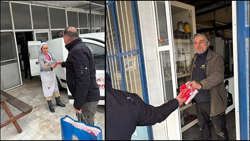 Muğla Büyükşehir Türk Bayrağı Dağıtarak Dayanışma Mesajı Verdi