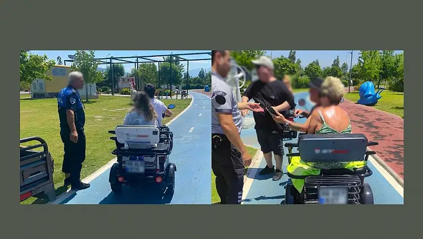 Şehit Fethi Bey Parkı'nda Motorlu Araç Denetimi Yaptı